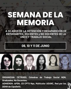 “Semana de la Memoria en la UNCo”
