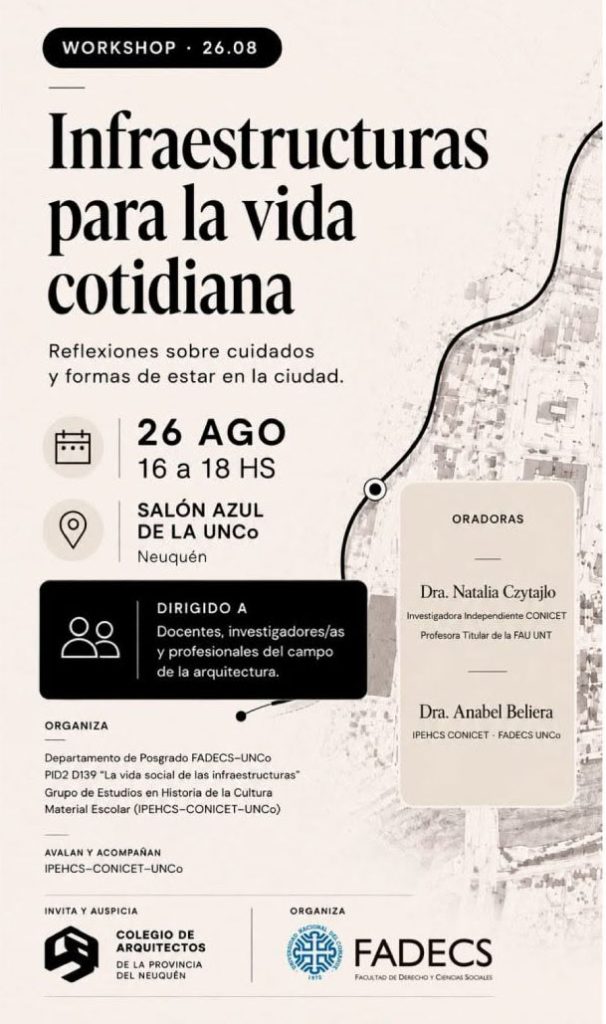 ¡ABIERTA LA INSCRIPCIÓN! · WORKSHOP 26.08 Infraestructuras para la vida cotidiana