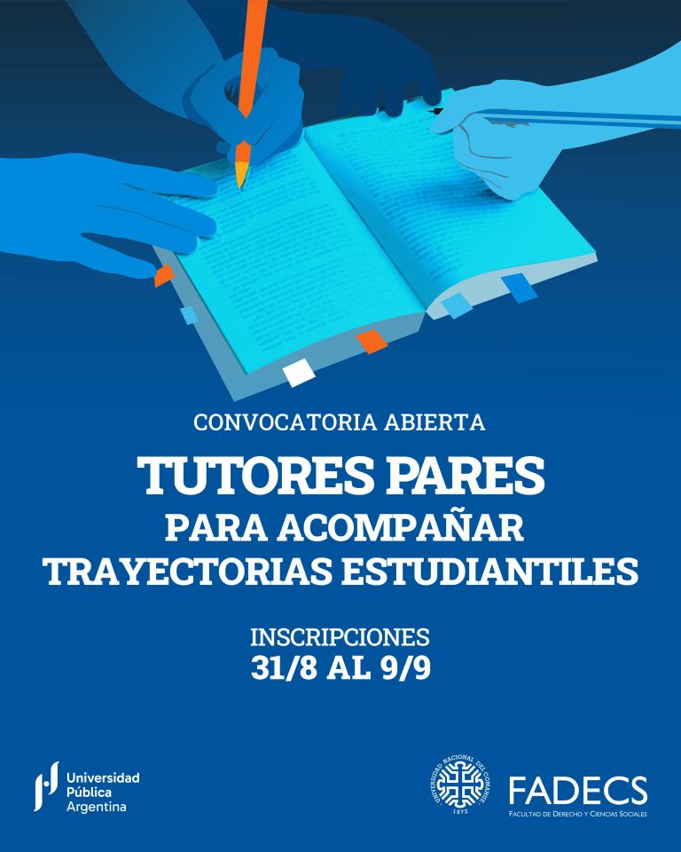 CONVOCATORIA A TUTORES PARES PARA ACOMPAÑAR TRAYECTORIAS ESTUDIANTILES