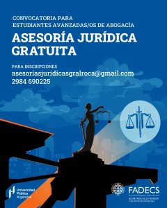 SUMATE AL EQUIPO DE ASESORÍAS JURÍDICAS GRATUITAS EN FADECS